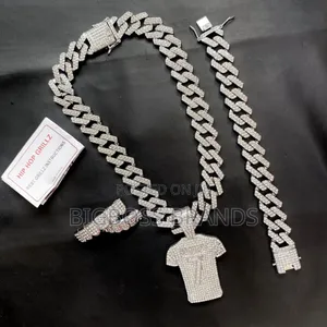 Full Ice Stone Set [Cuban Link Chain, Bracelet, Grills]
