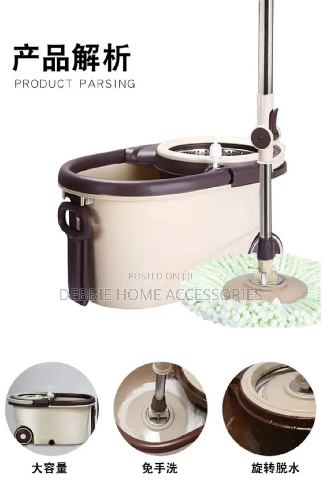 Spin Mop With Soap Pump