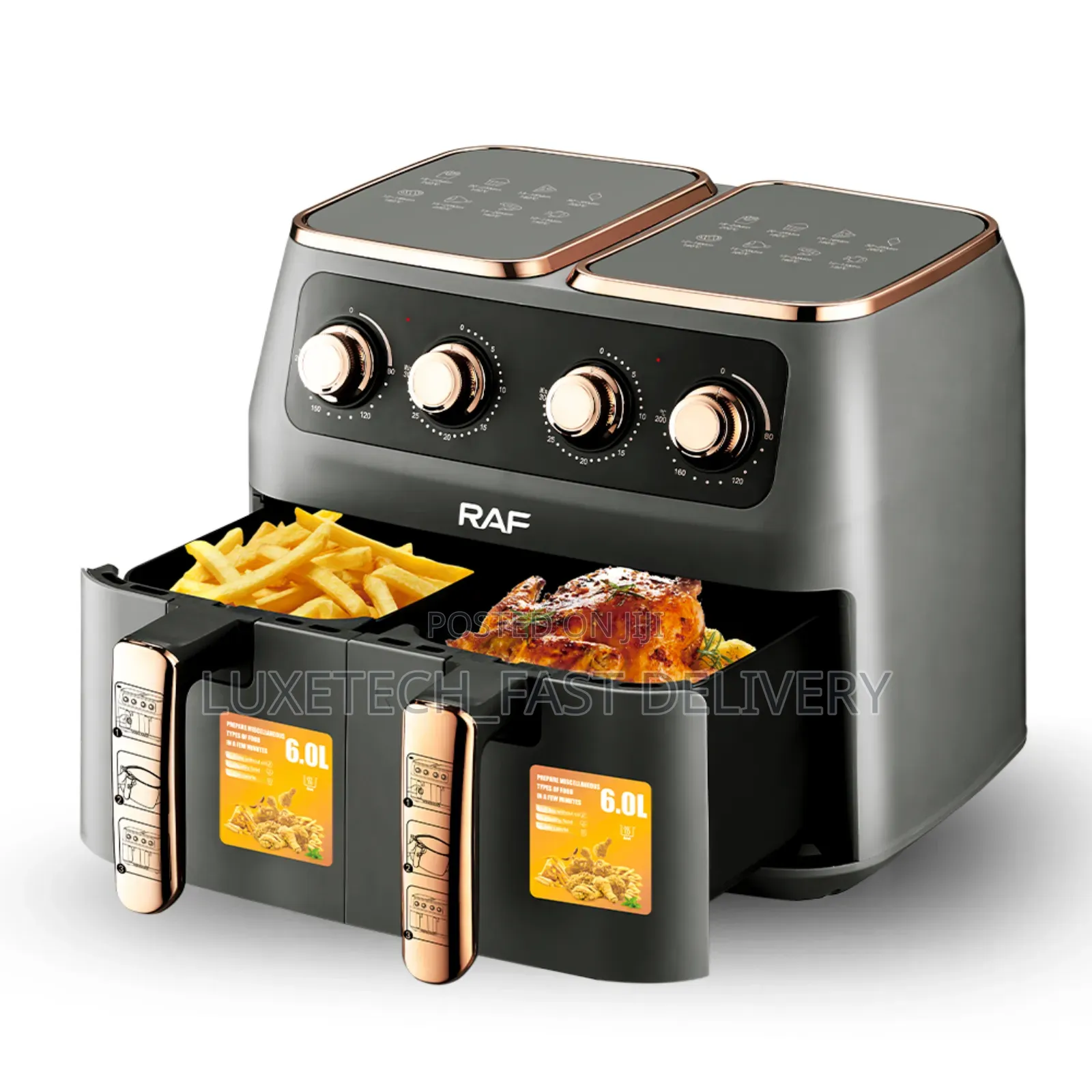 Raf R.5236 Dual Air Fryer 12 Litres