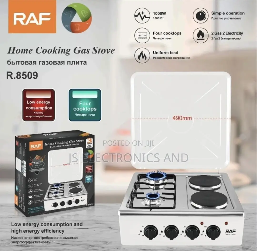 Raf Home Cooking Two Gas Stove and Two Electric Low Energy Use Balance