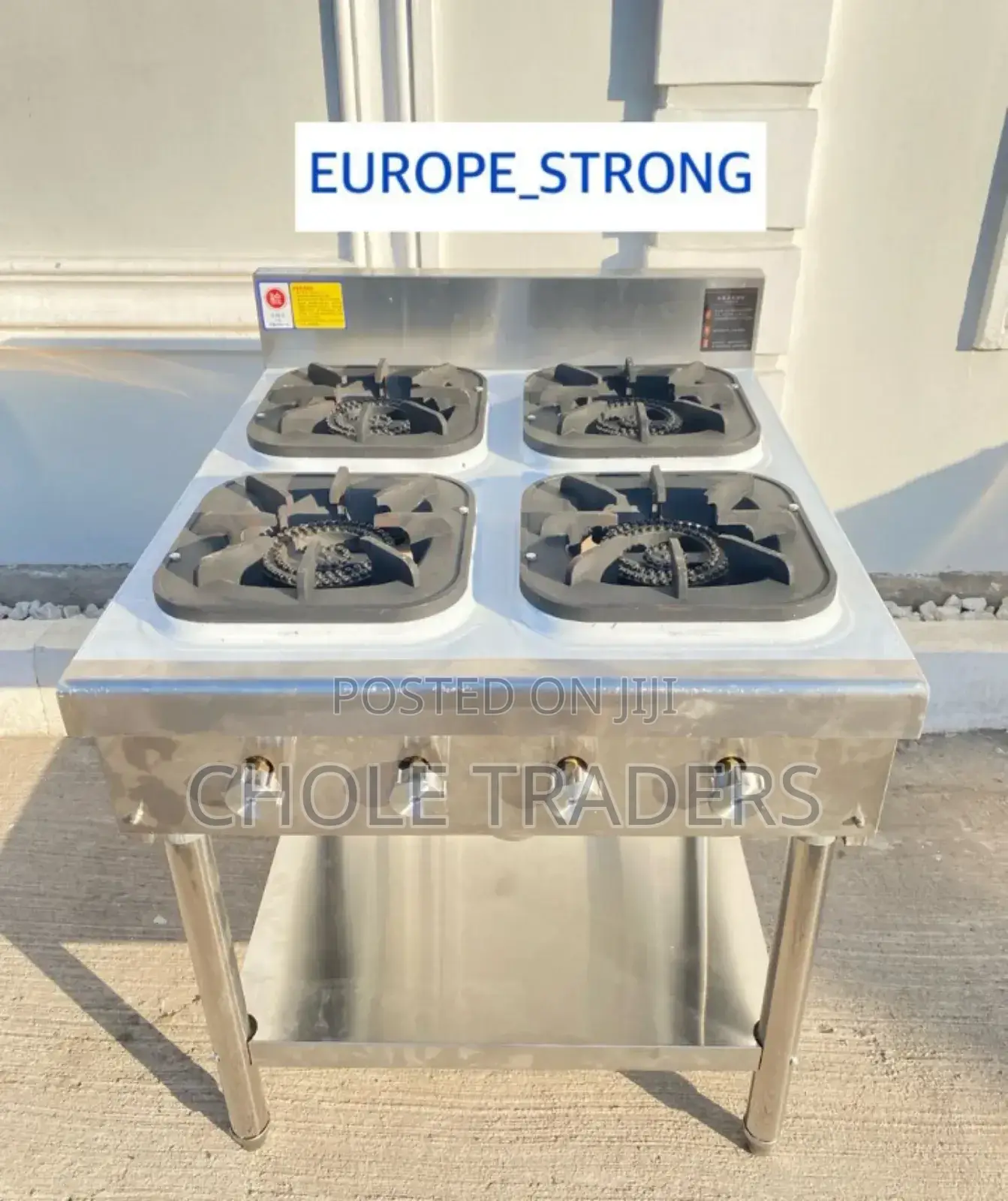 Commercial 4-Burner Gas Stove