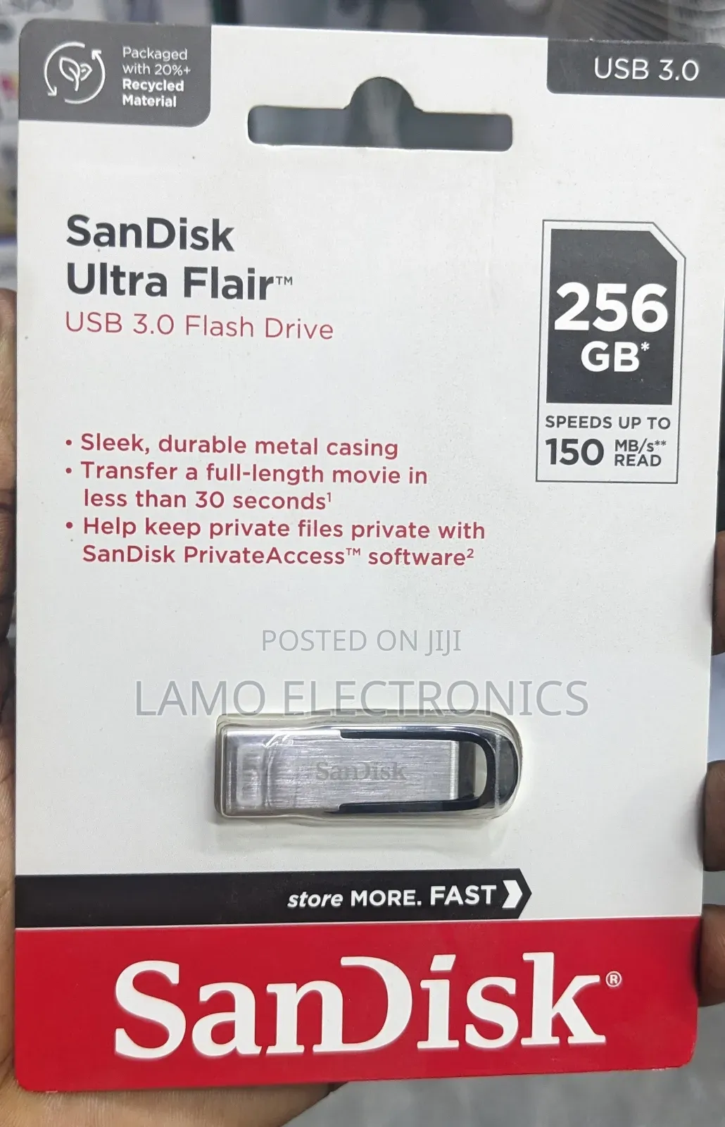 Sandisk Ultra Flair Usb 3.0 Flash Drive 256gb