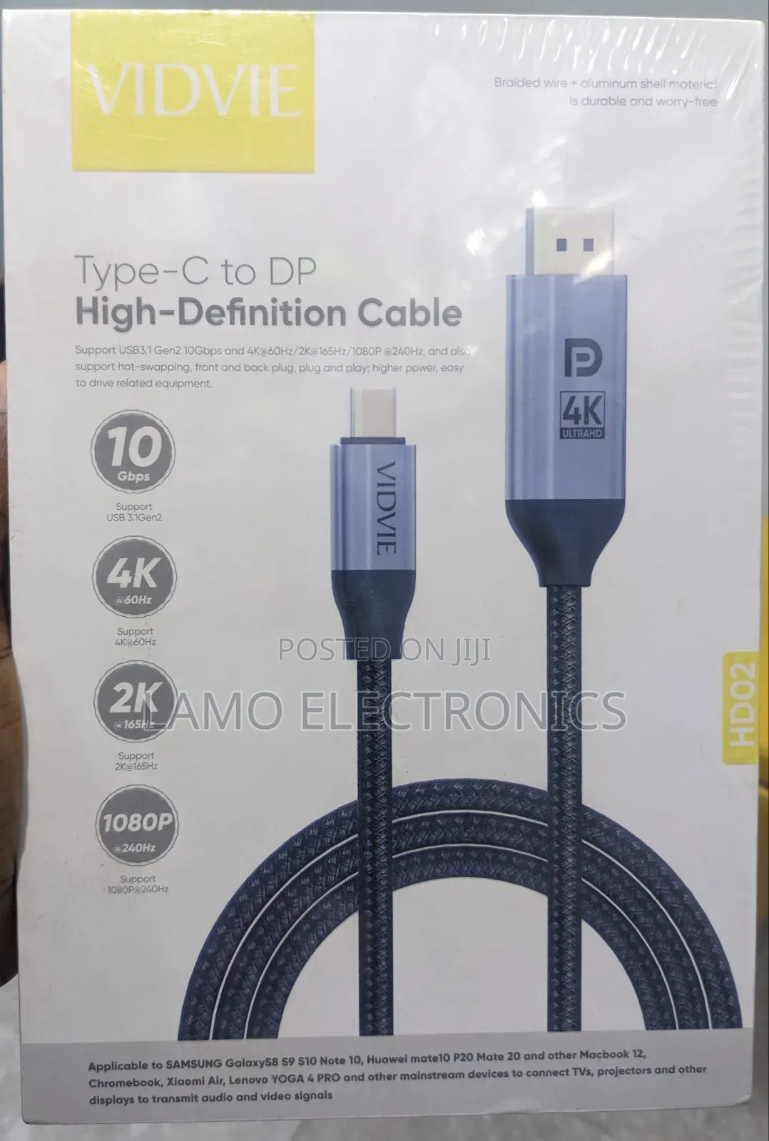 Vidvie Type -C to Dp Cable
