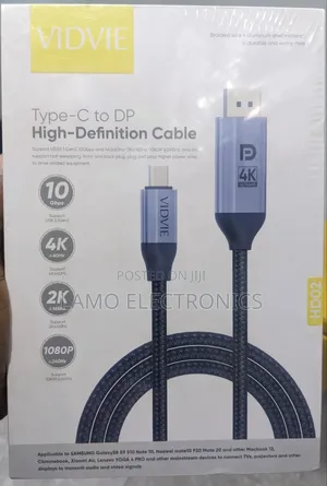 Vidvie Type -C to Dp Cable
