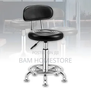 Adjust Height Swivel Stool With Backrest