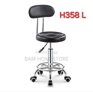 Adjust Height Swivel Stool With Backrest