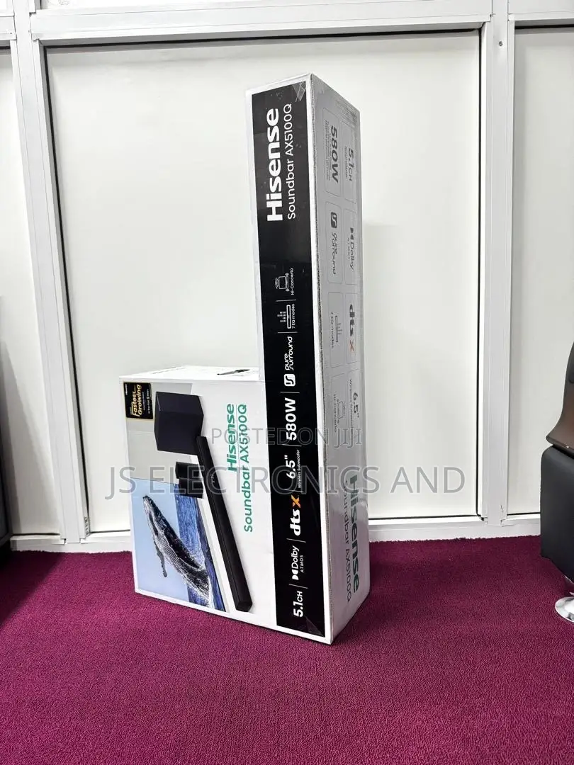 Hisense Soundbar 580w Ax5100q Channel 5.1 Dolby Atmos Wireless.