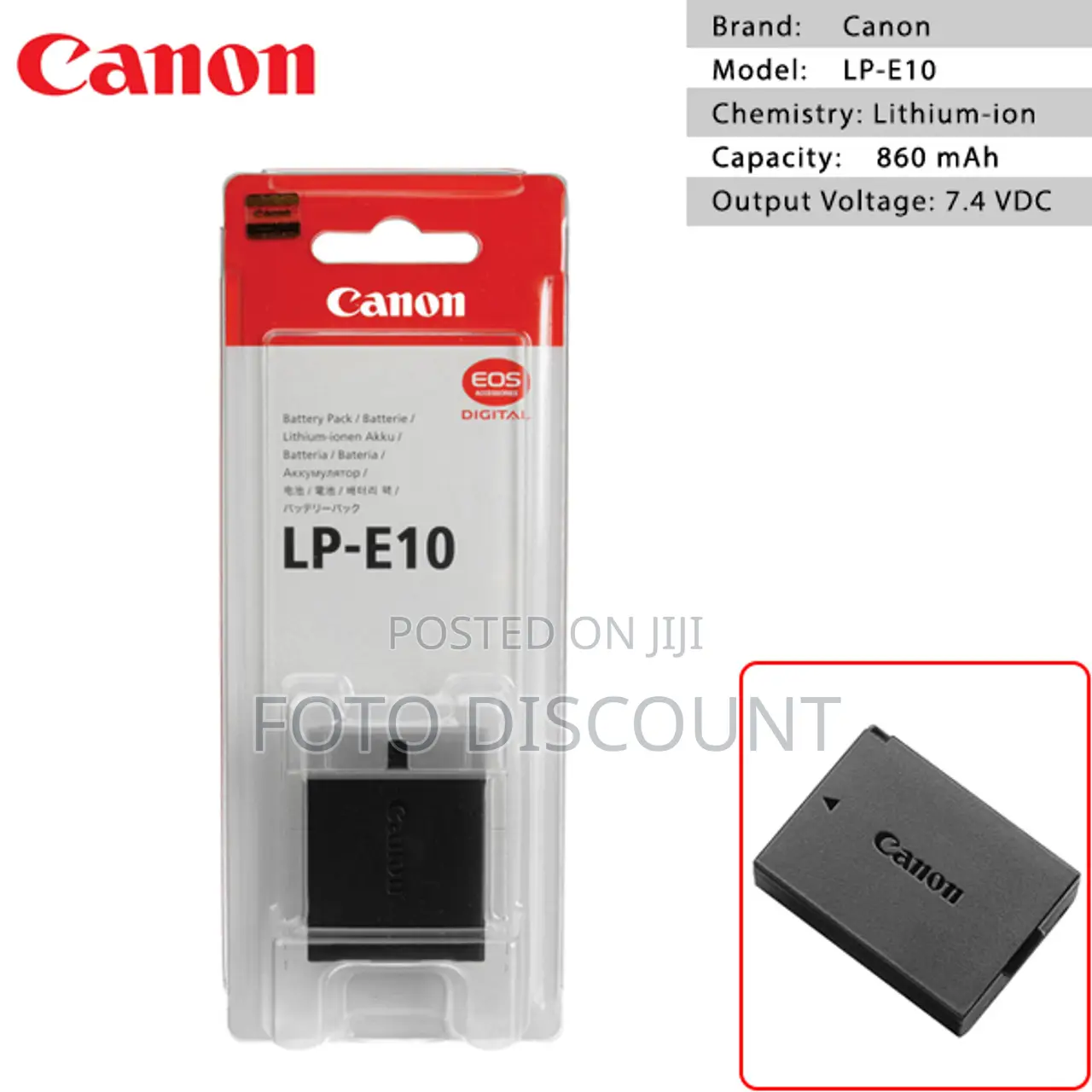 Canon Lp-E10 Battery for Canon