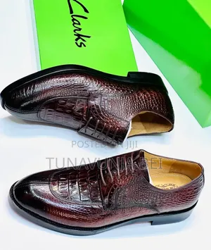 Crocodile Shoes / Dark Brown Leather Shoes