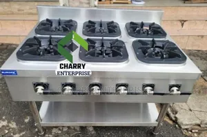 Heavy Duty 6 Burner Commercial Gas Stove High Pressure