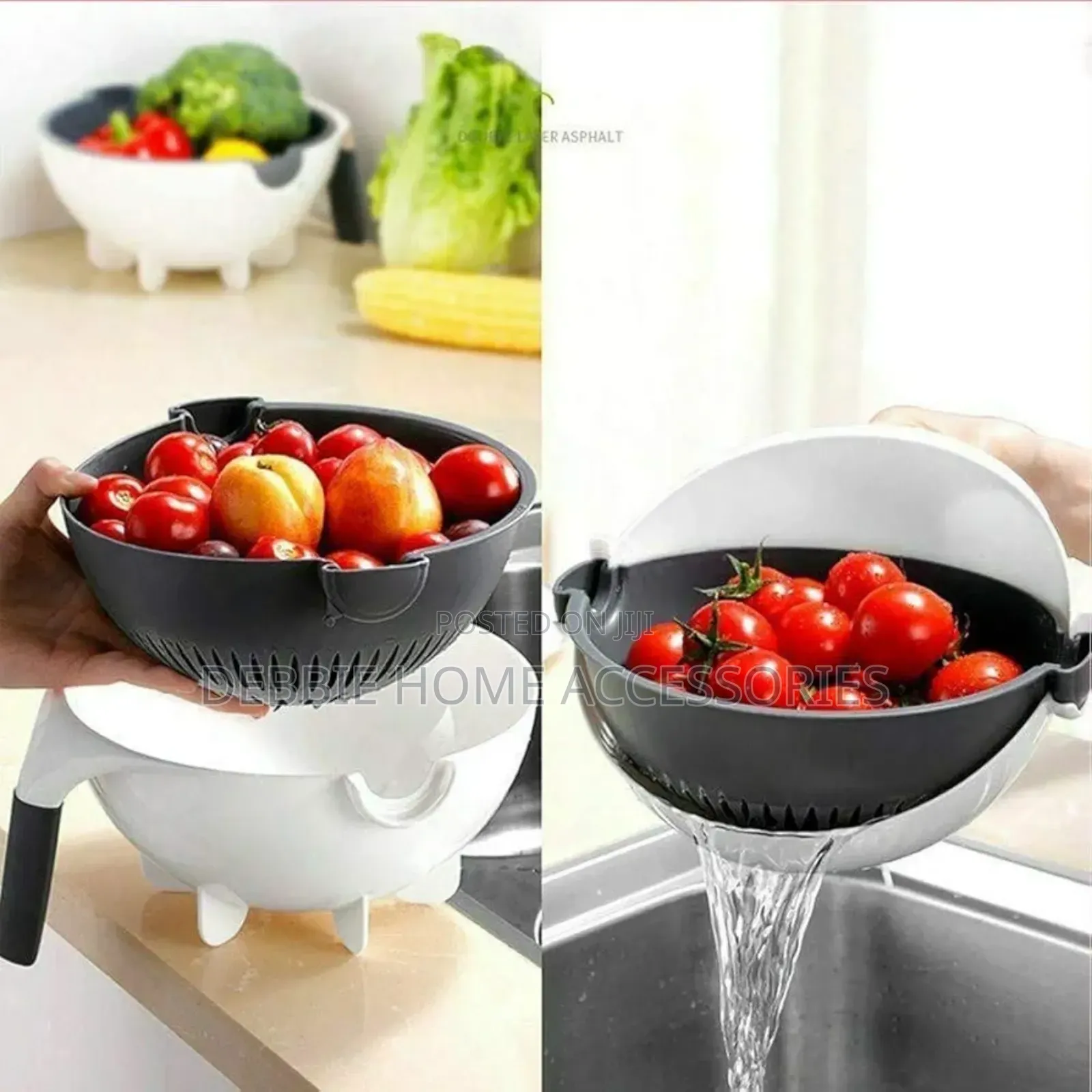 Double Fruit and Vegetable Drain Basket