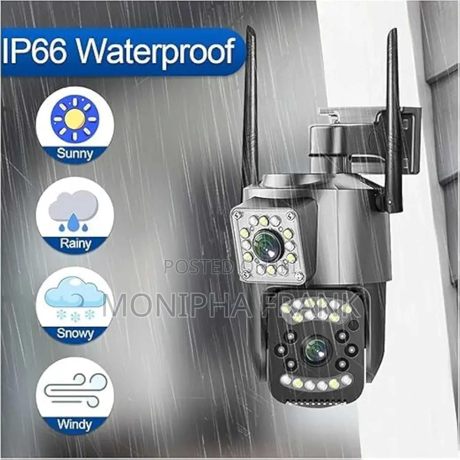 Dual Lens CCTV Camera Camera Moja Inazunguka 360 Angle