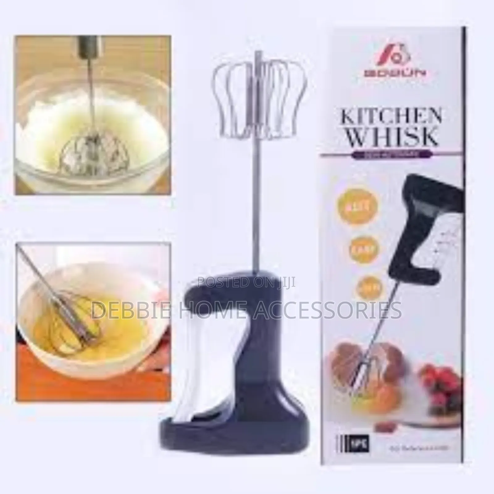 Manual Hand Blender (Kitchen Whisk )With Plastic Handle Multi Color