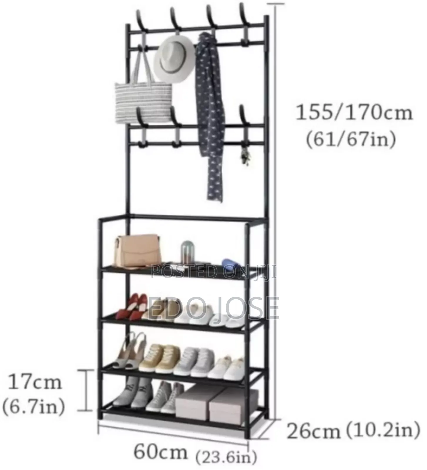 Shoe Rack With Clothes Hanger
