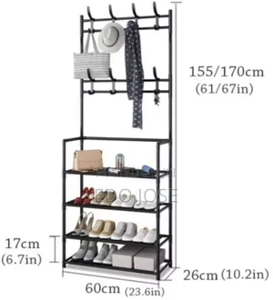 Shoe Rack With Clothes Hanger