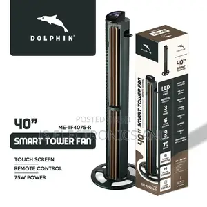 Dolphin Tower Fan Smart Led Touch Screen Three Modes Energy Saving