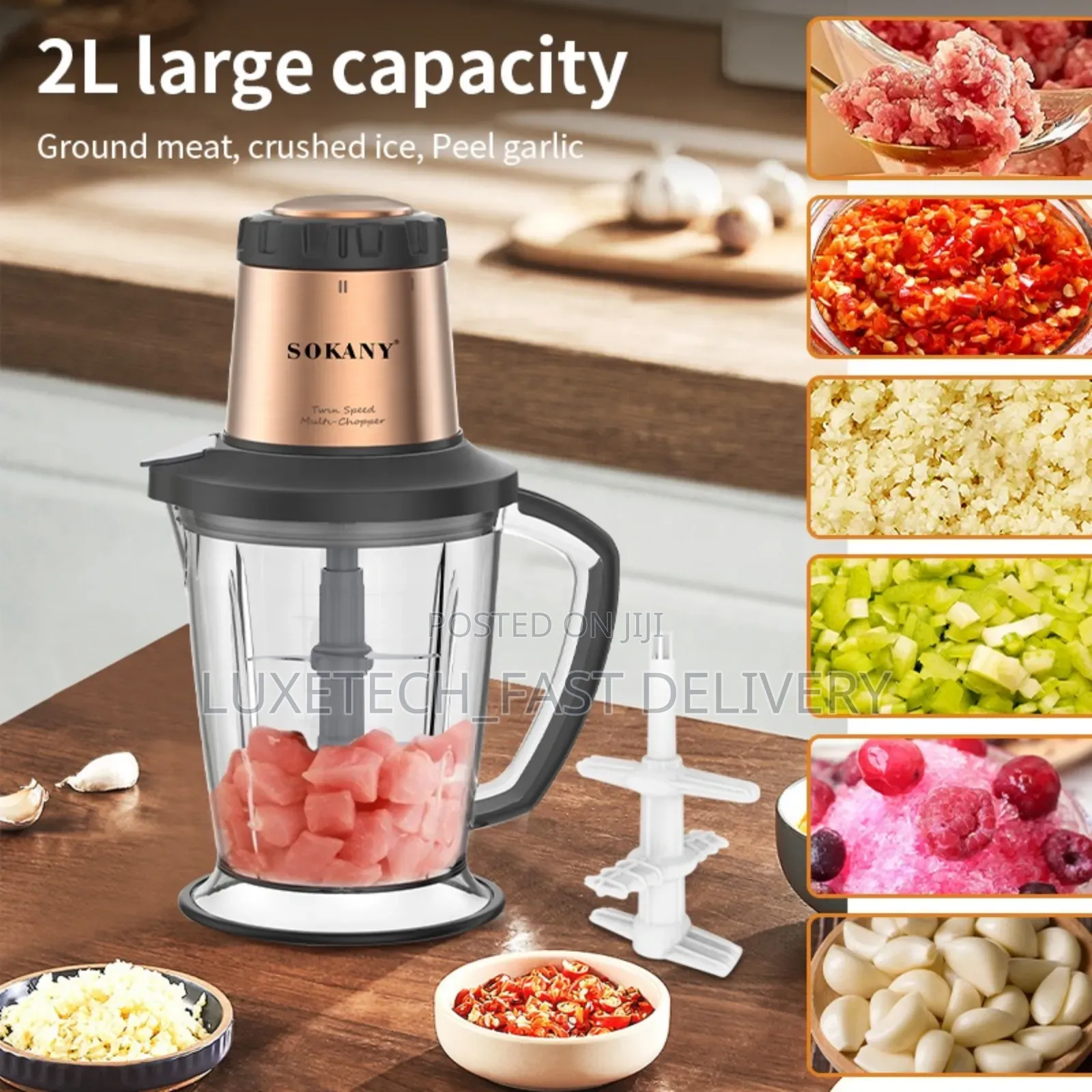 Sokany Sk-7039 Food Processor/Chopper 2 Liters