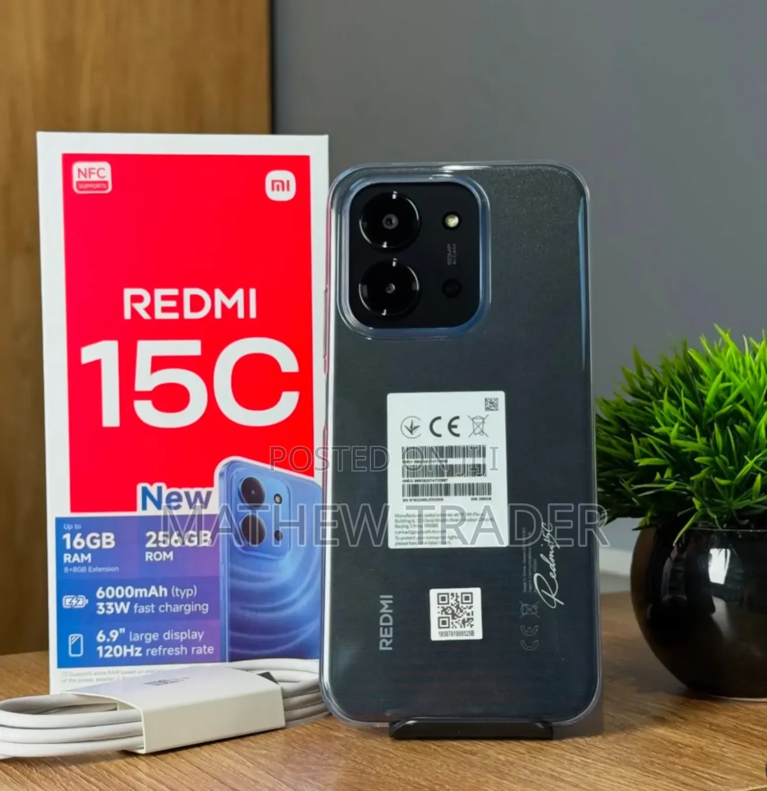 New Xiaomi Redmi 15C 4G 256 GB Black