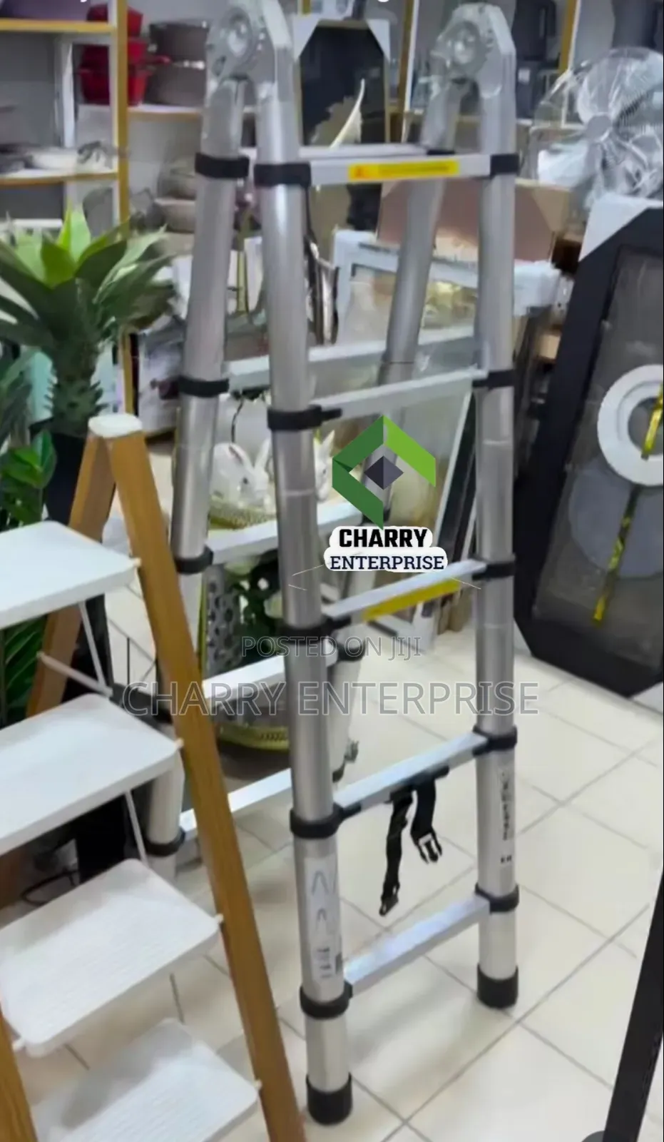 Ngazi Imara Foldable Ladder Ikikunjwa Ni 1.6m Ikikunjuliwa 3.2m