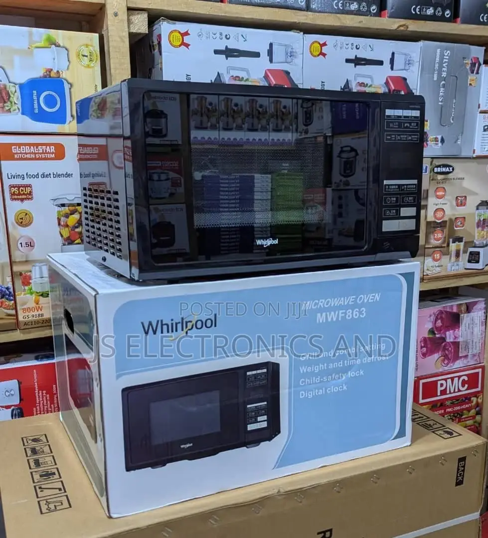 Whirlpool Microwave 23l Inachoma Na Kupasha Black Colour Digital Use