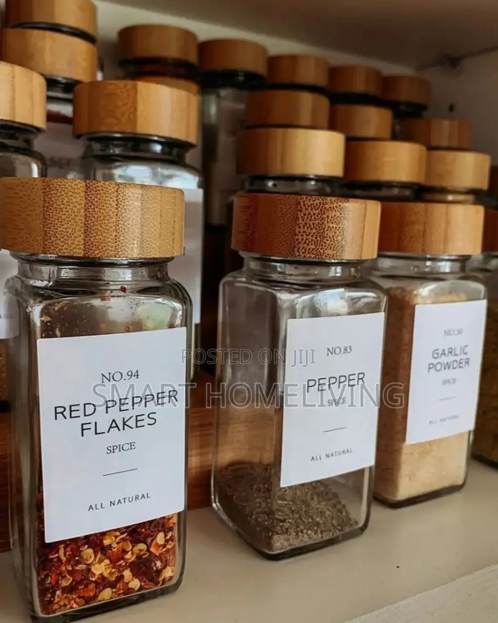 The Culinary Bamboo Spice Jars 24pcs