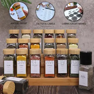 The Culinary Bamboo Spice Jars 24pcs