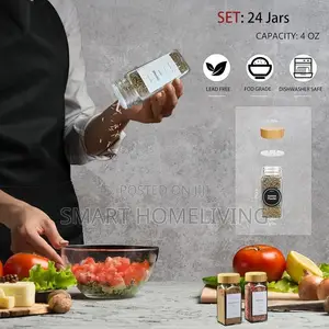 The Culinary Bamboo Spice Jars 24pcs