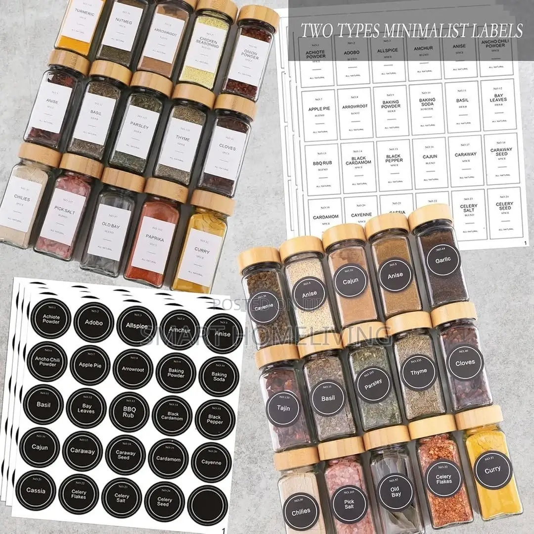 The Culinary Bamboo Spice Jars 24pcs