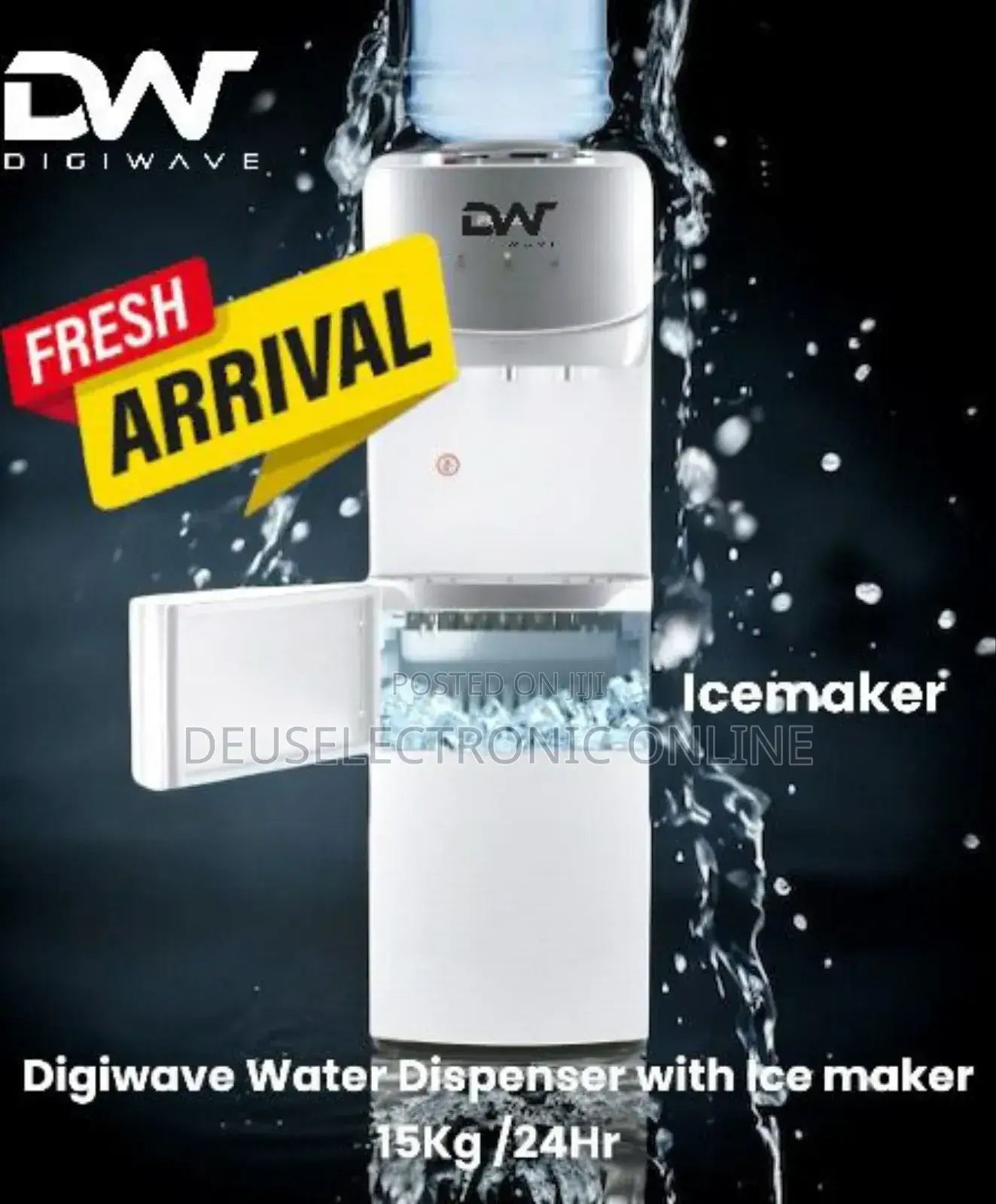 *Digiwave 3tap Water Dispenser With Ice Maker 15kg Ice Production*