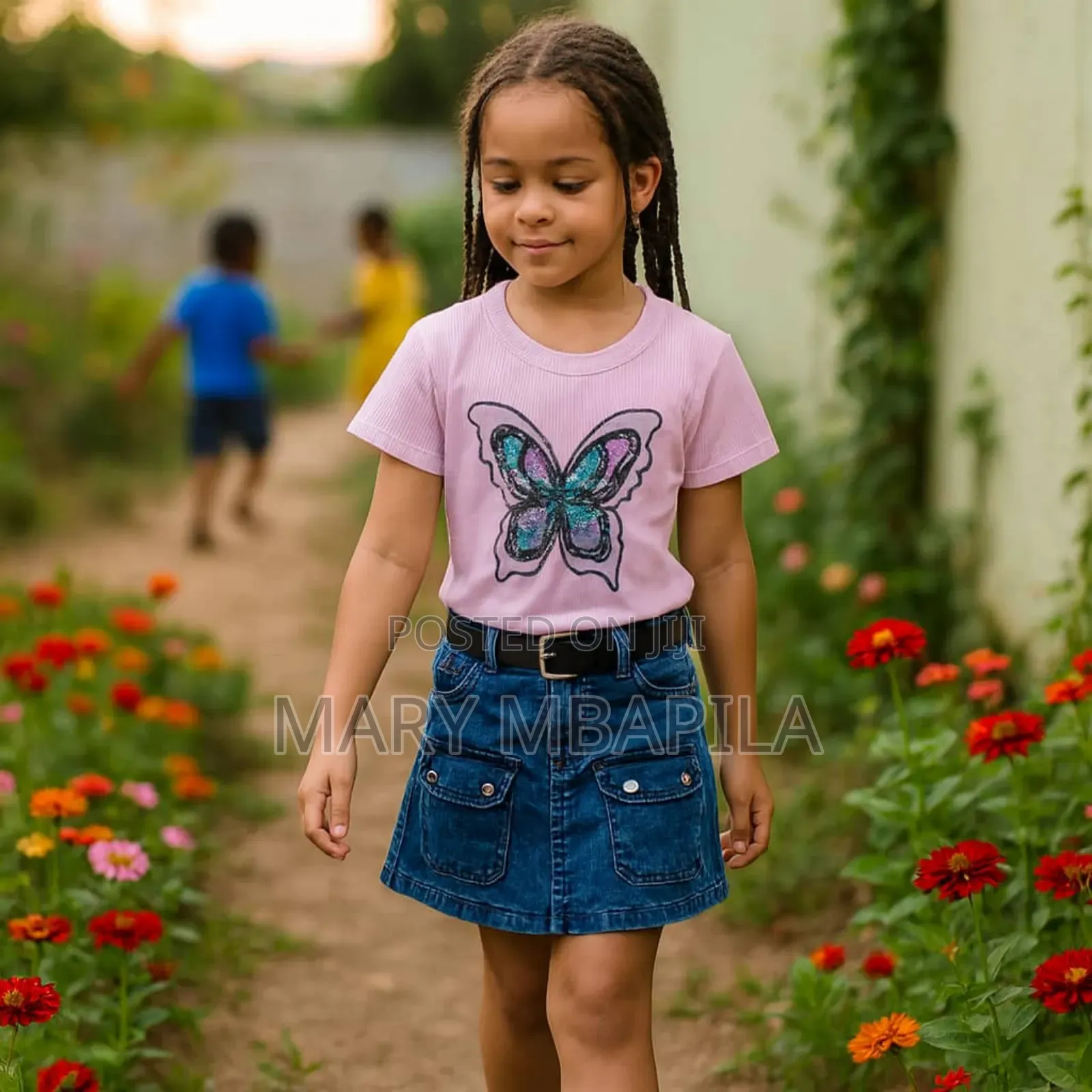 Skirt Jeans+ Blouse