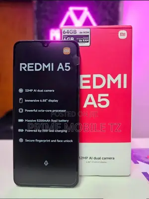 New Xiaomi Redmi A5 4G 128 GB Black