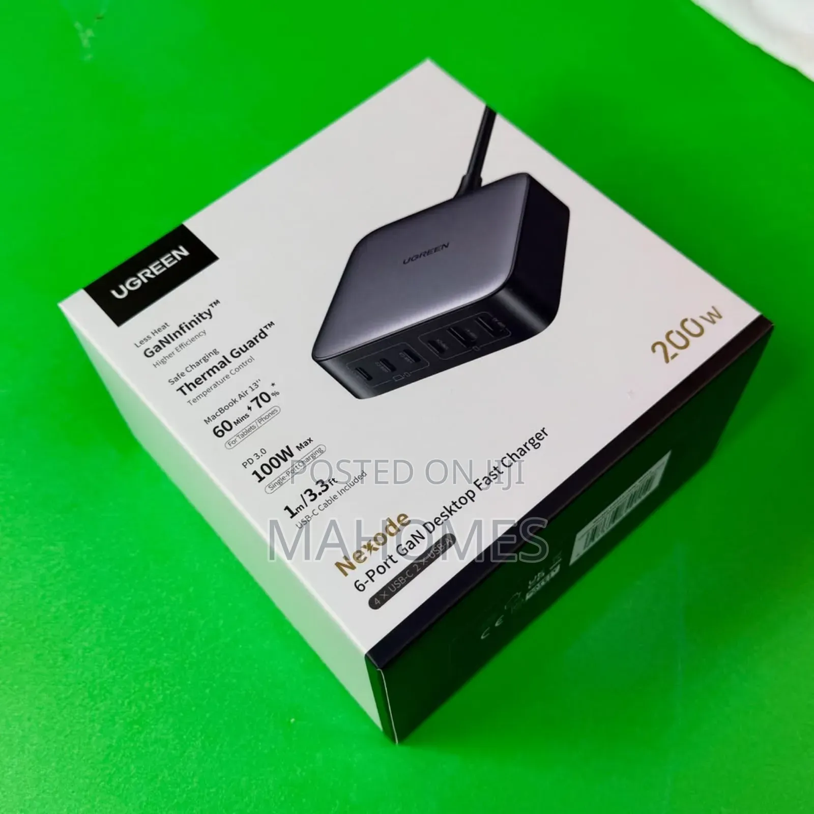 200 Watts High Power Ugreen Nexode Charger Ideal for Macbook