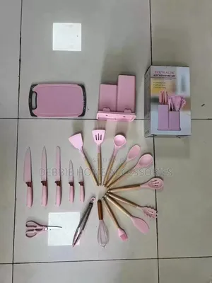 Silicon Cooking Utensils and Knife Set With Cutting Board