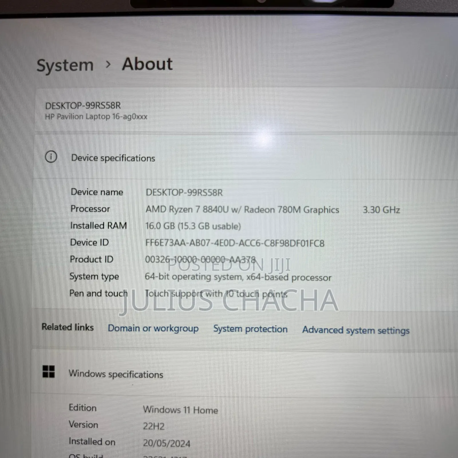 Laptop HP 16GB AMD Ryzen 7 SSD 1T