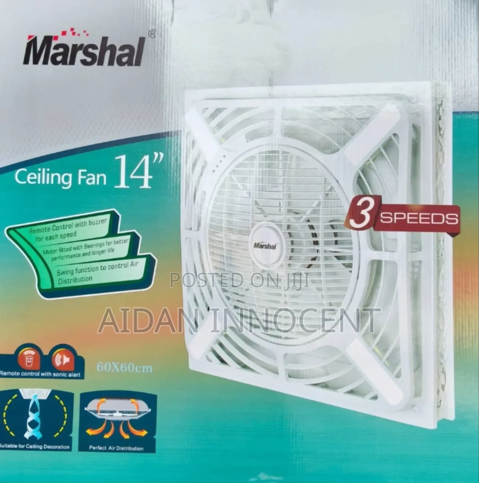 Ɓox Desk Fan Size 16