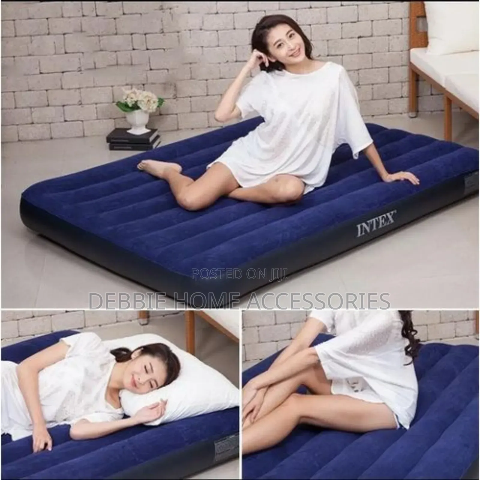 3 People Airbed Inflatable Mattress With Free Pump
