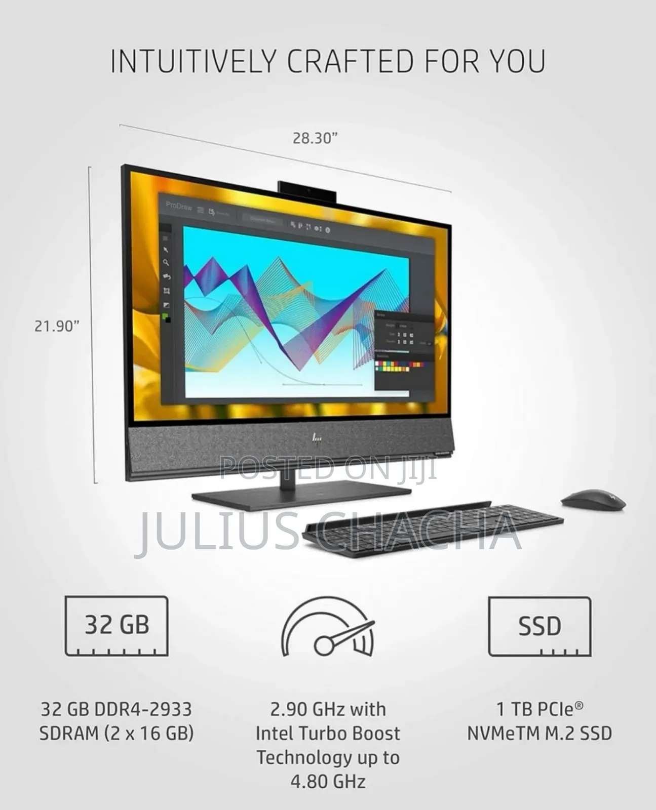 New Desktop Computer HP Envy 32GB Intel Core i7 HDD+SSD 2T
