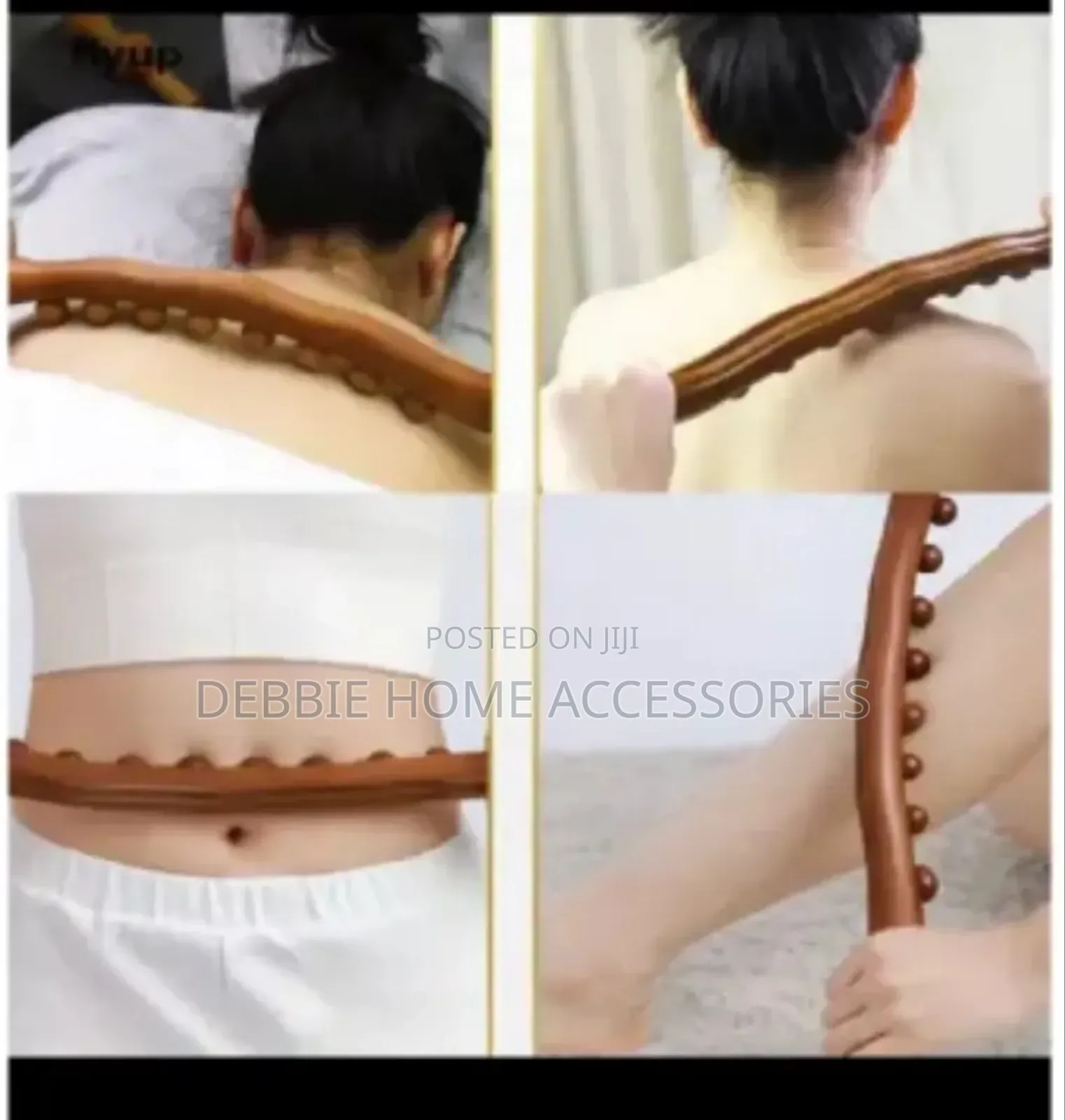 Wood Therapy Massage Roller Stick Tools With 8 Beads
