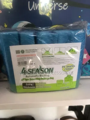 4-Season Automatic Binding Drawstring Garbage Bags. -75pc 14litre