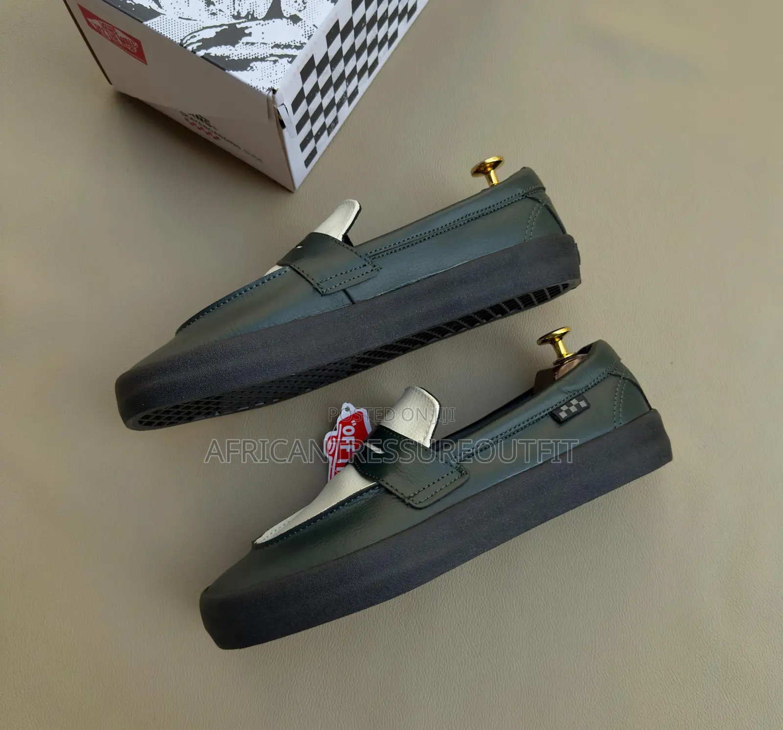 Vans Skete Loafer in Black White Leather Quality Collection Size41–45