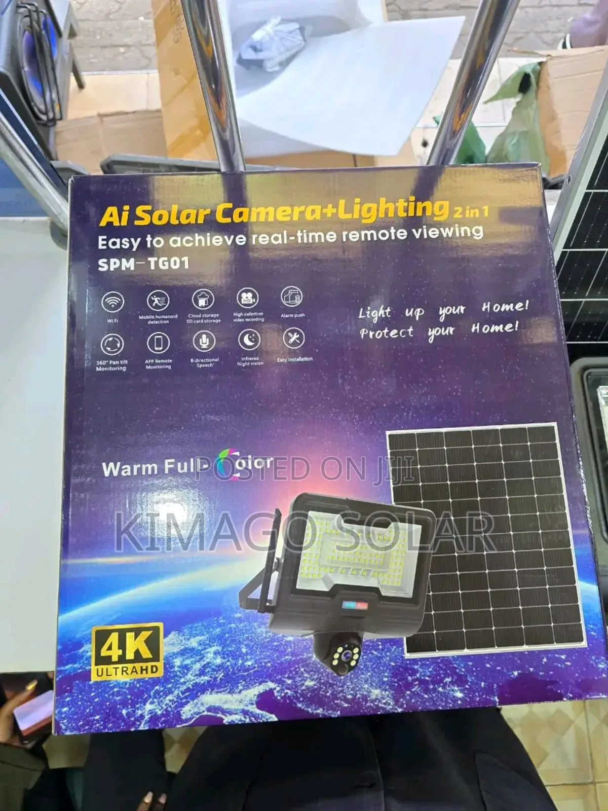 Linda Fence Na Nyumba Kwa Solar Camera Floodlight 600w