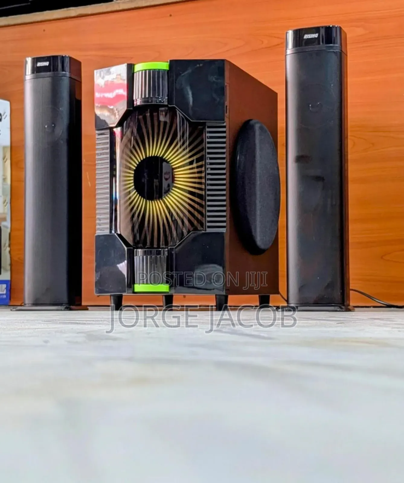Rising Brand 2.1 Channel Subwoofer System With Two Tower Speakers