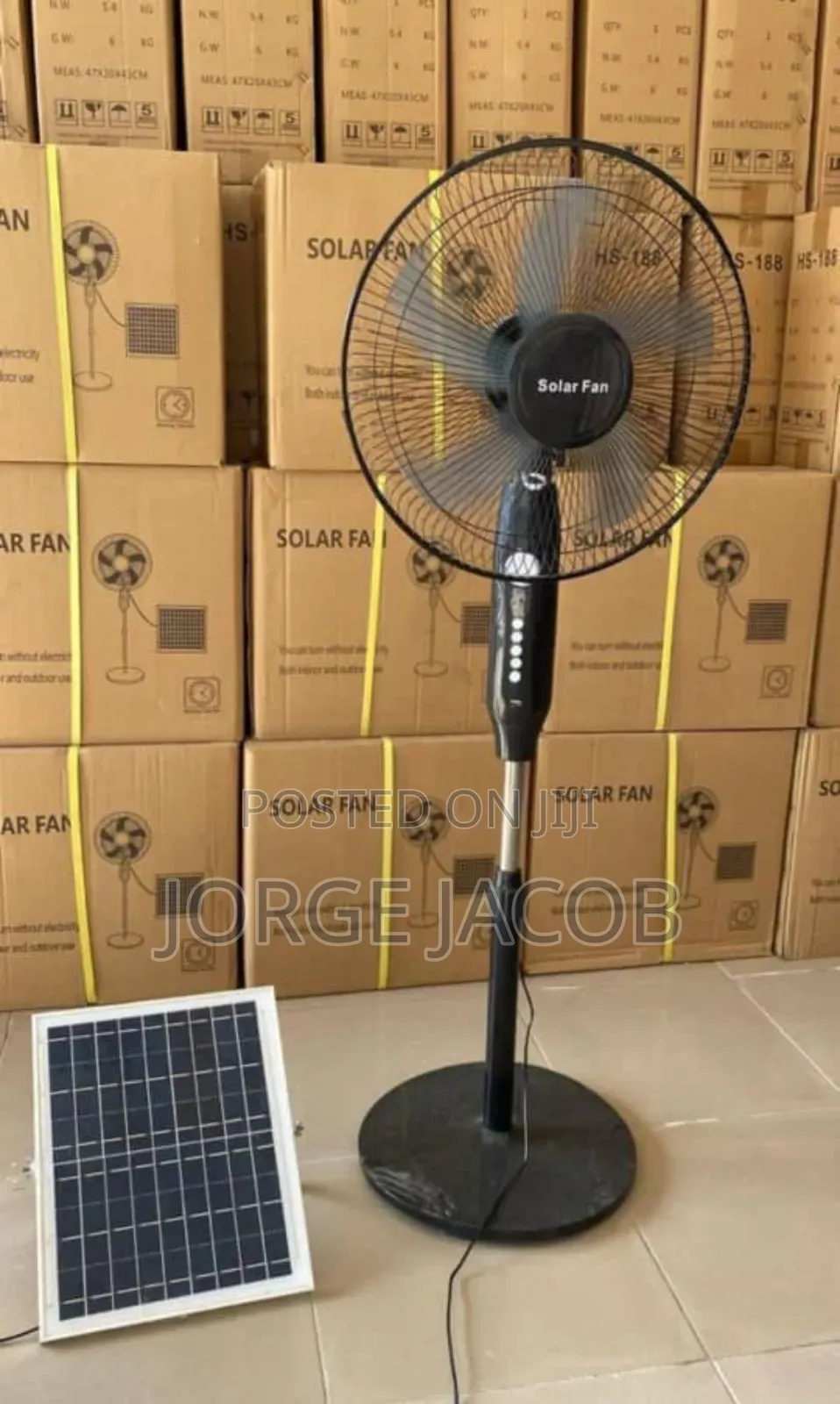 Solar-Powered Stand Fan,A Model "Hs-188