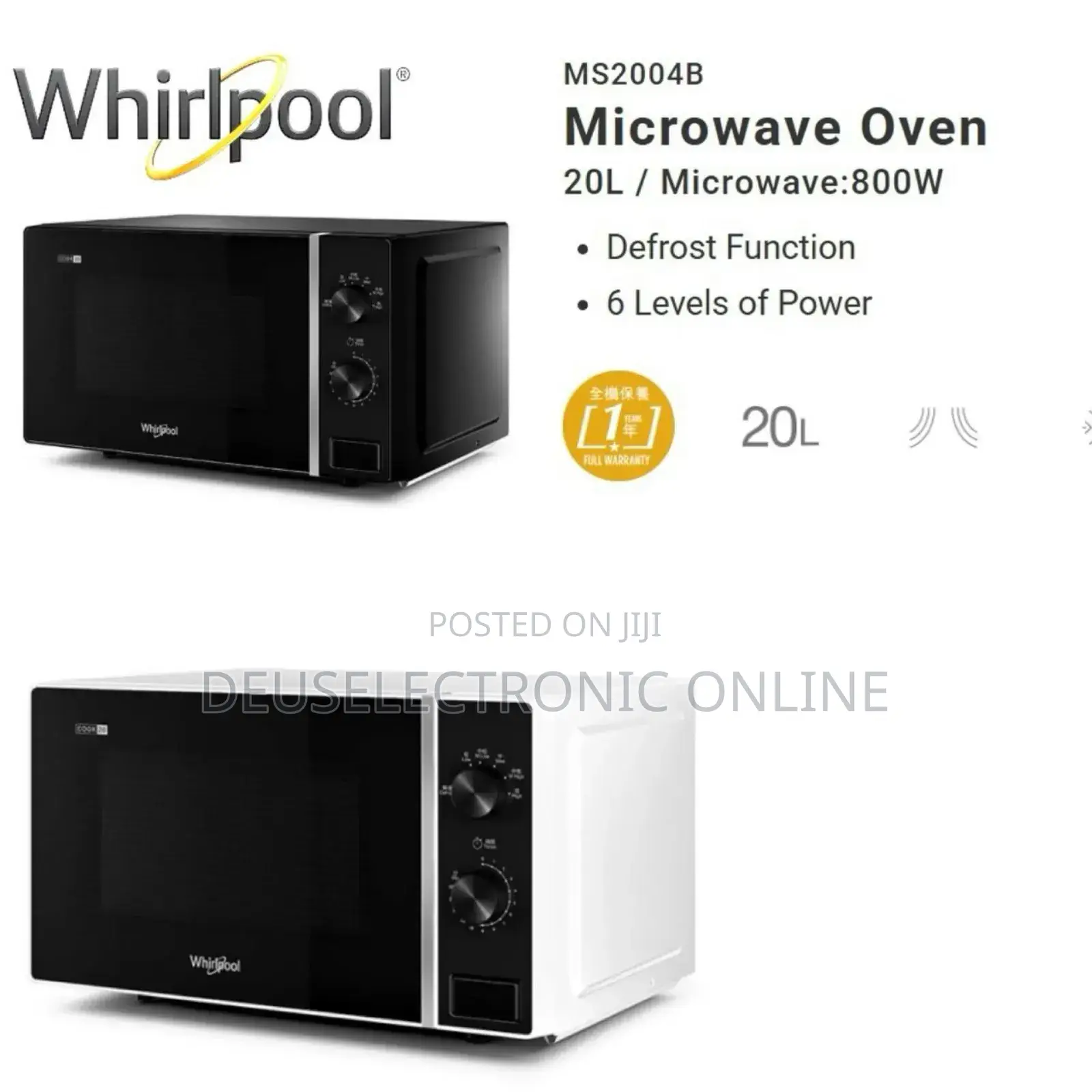 *Whirlpool Microwave 20l