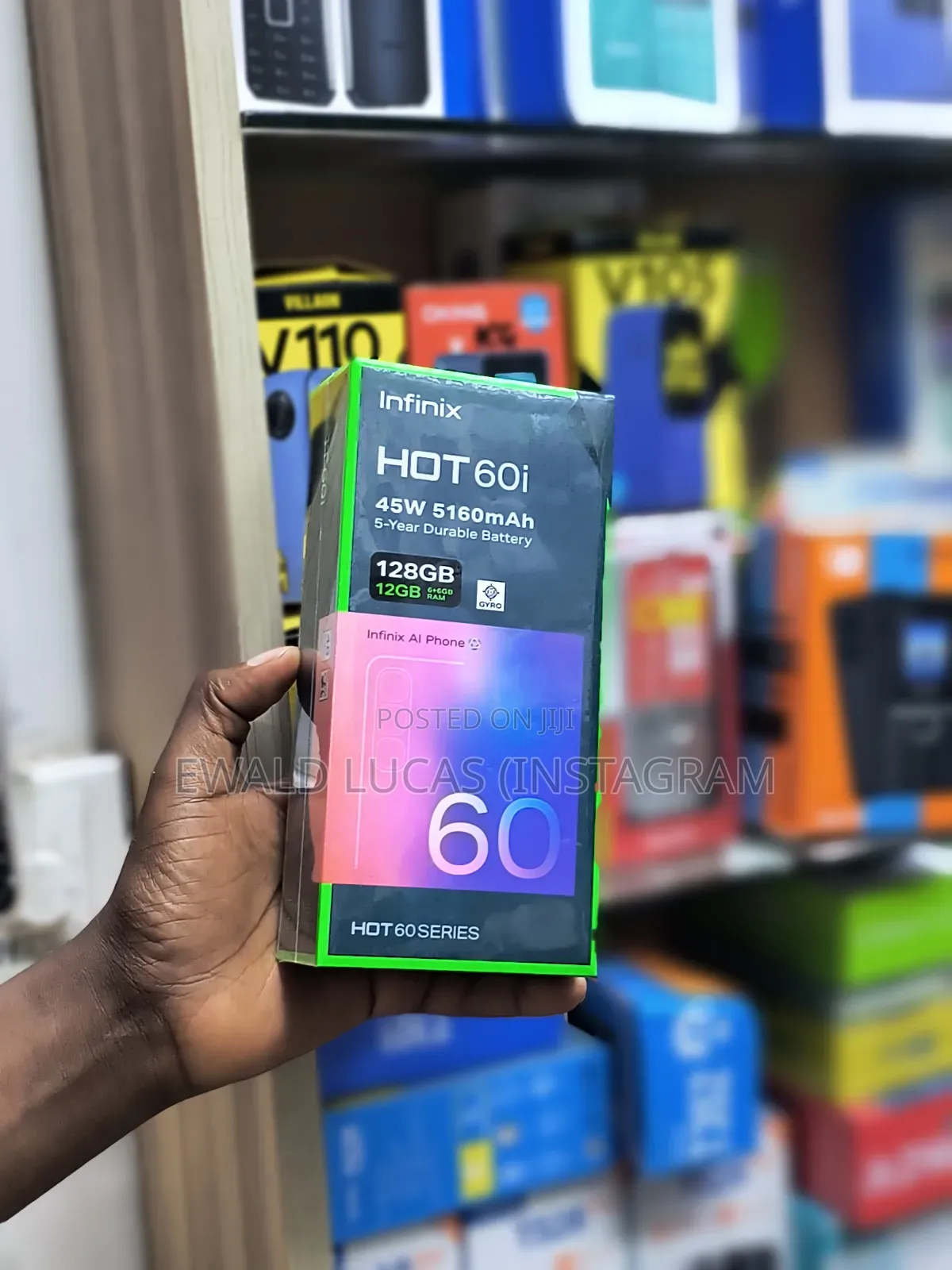 New Infinix Hot 60i 128 GB Black