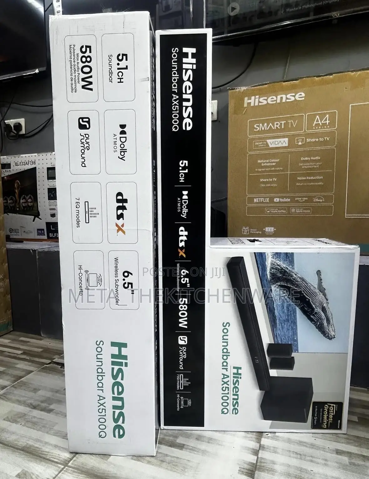 Hisense Wireless Soundbar 5.1ch With Dolby Atmos Ax5100q 580w