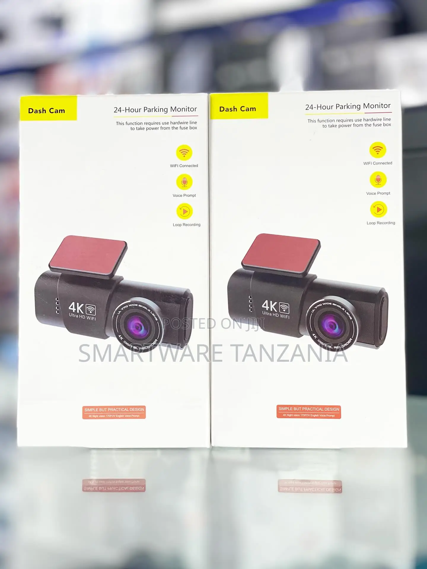 Car Dash Cam 24h Wifi Smart App Control Front and Rear Dual Camera