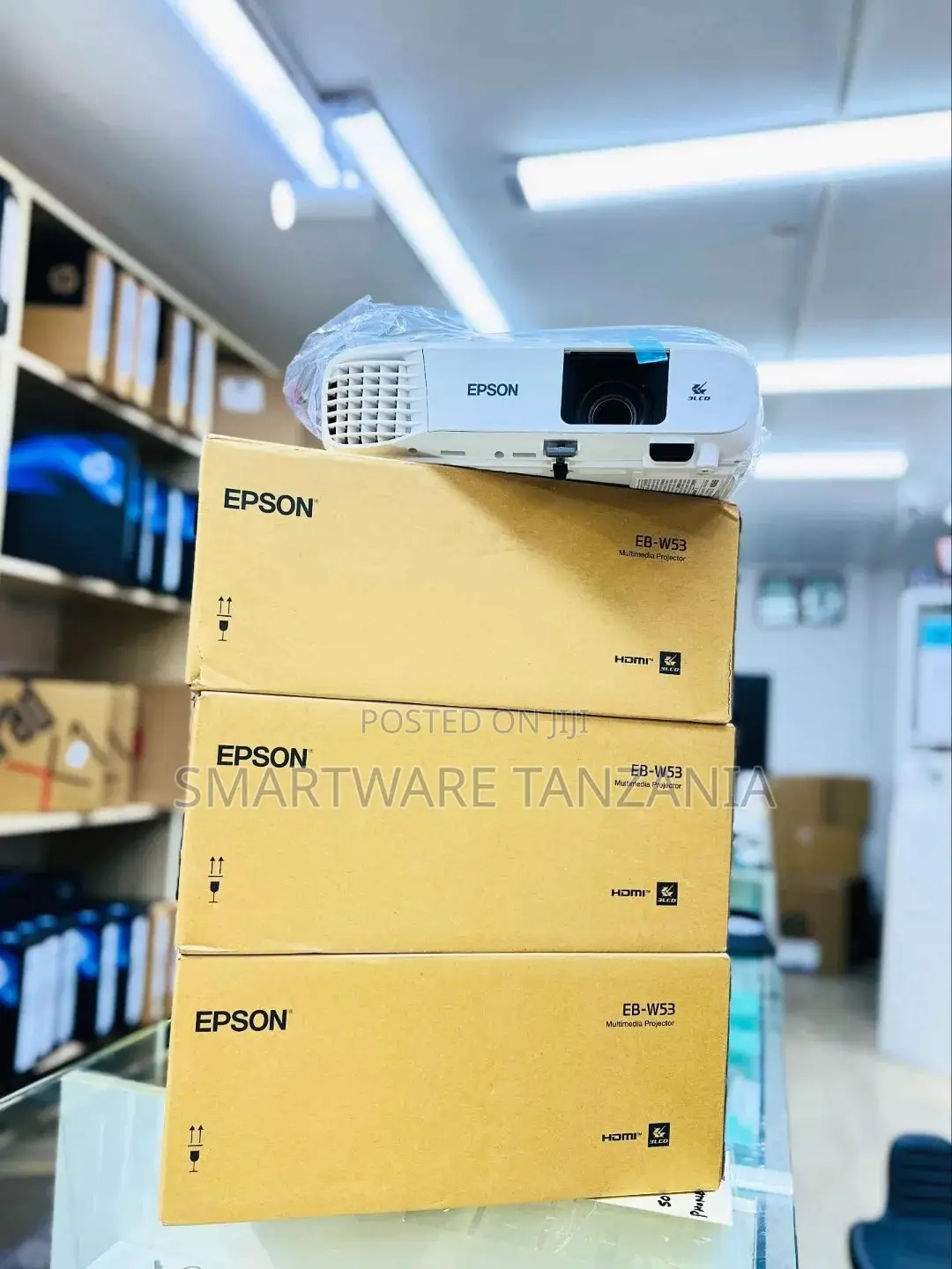 Epson Eb-W53 4000 Lumen Wxga Projector 2x Hdmi Ports, Up to 375 Inches