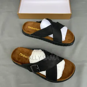 Mens Sandals Timberland Material Leather Color Black [Solebrown Black]
