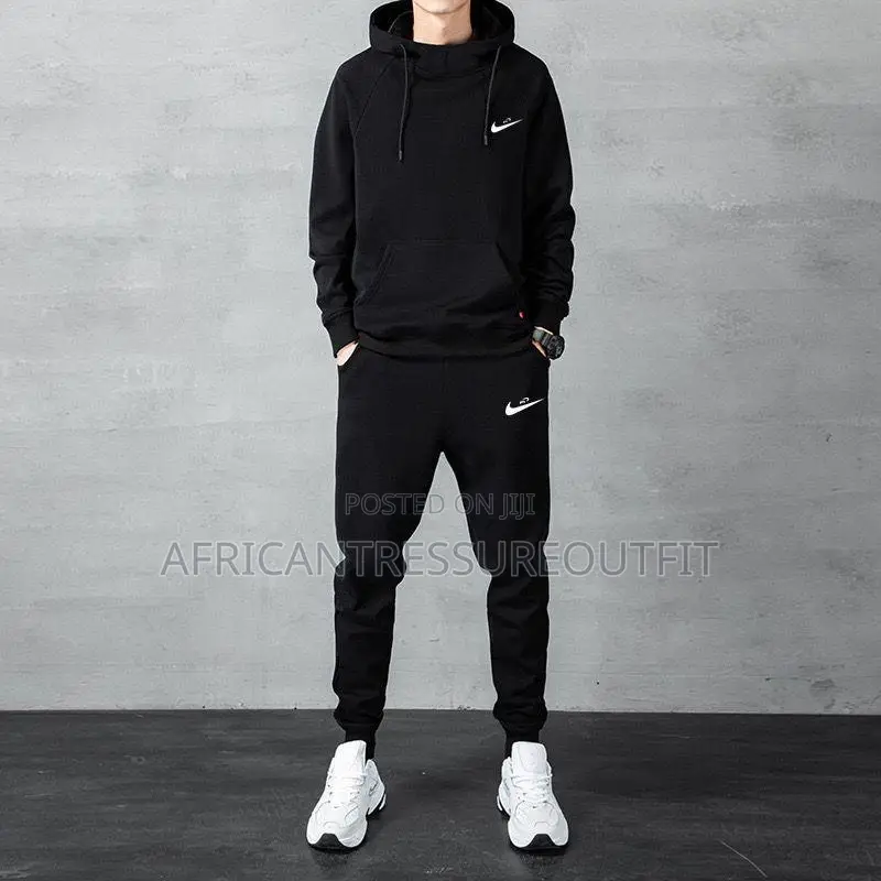 Nike Set Tracksuit Featuring Hoodie and Sweatpant Available Size M—2xl